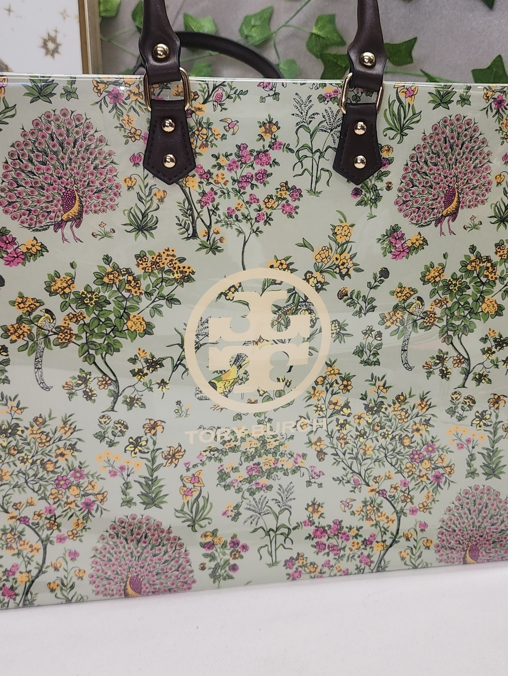 Authentic Tory Burch Retail Shopping Bag In PVC - Picture 8 of 10